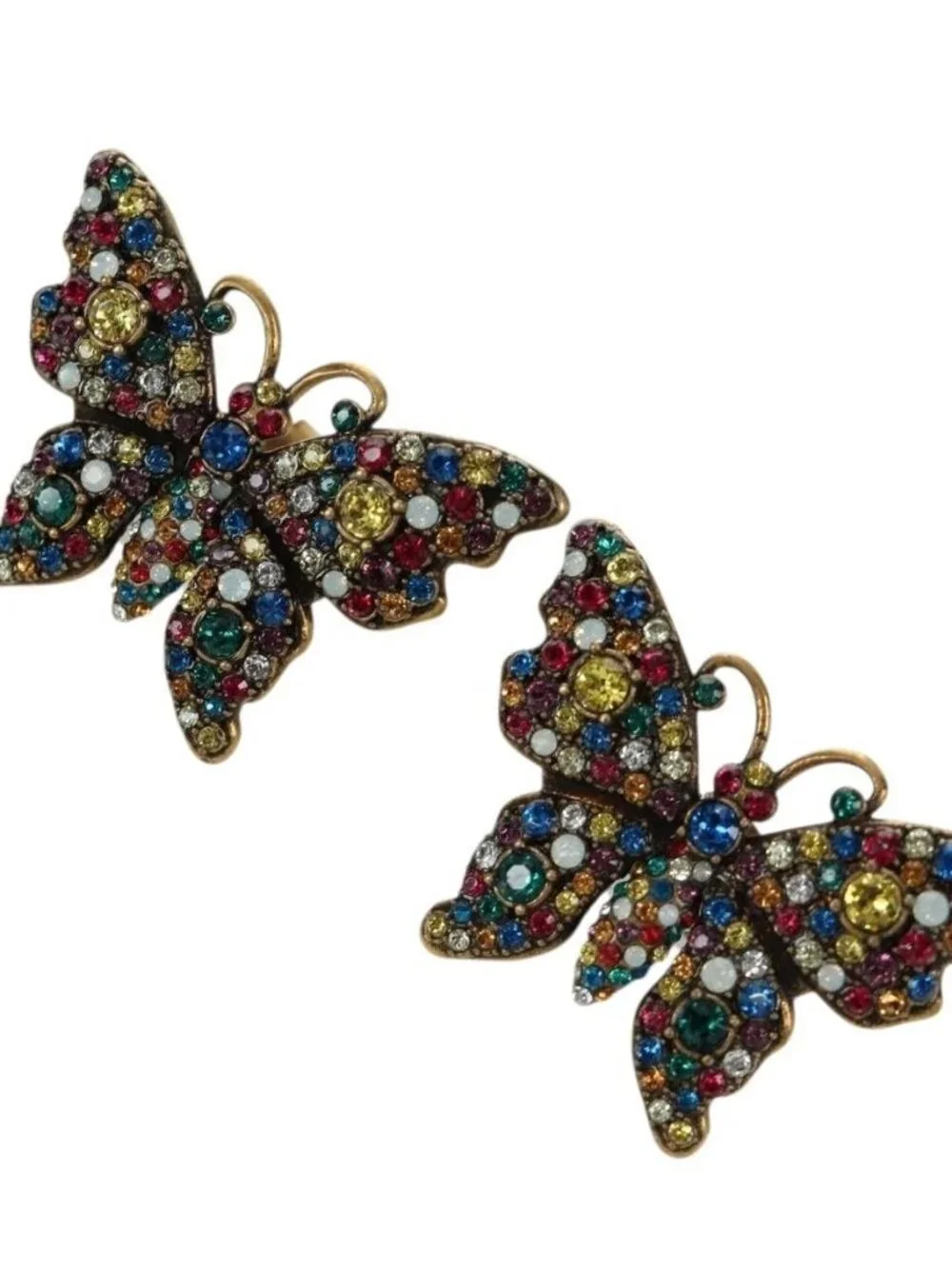 GUCCI Pierce Earring metal Multicolor Auth LNZ860V